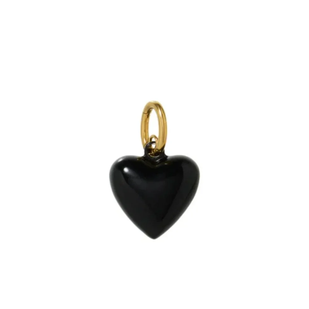 Roxanne Assoulin The Mini Puffy Heart Charms Black